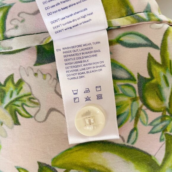 Nechita x ShhhSilk Beverly Hills Hotel Silk Pajama Top Sz S/M Small Medium - Picture 6 of 6